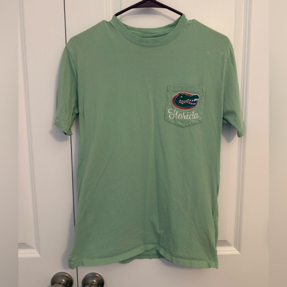 Florida Gators Graphic Pocket Tee with Alligator Patch - Seafoam Green